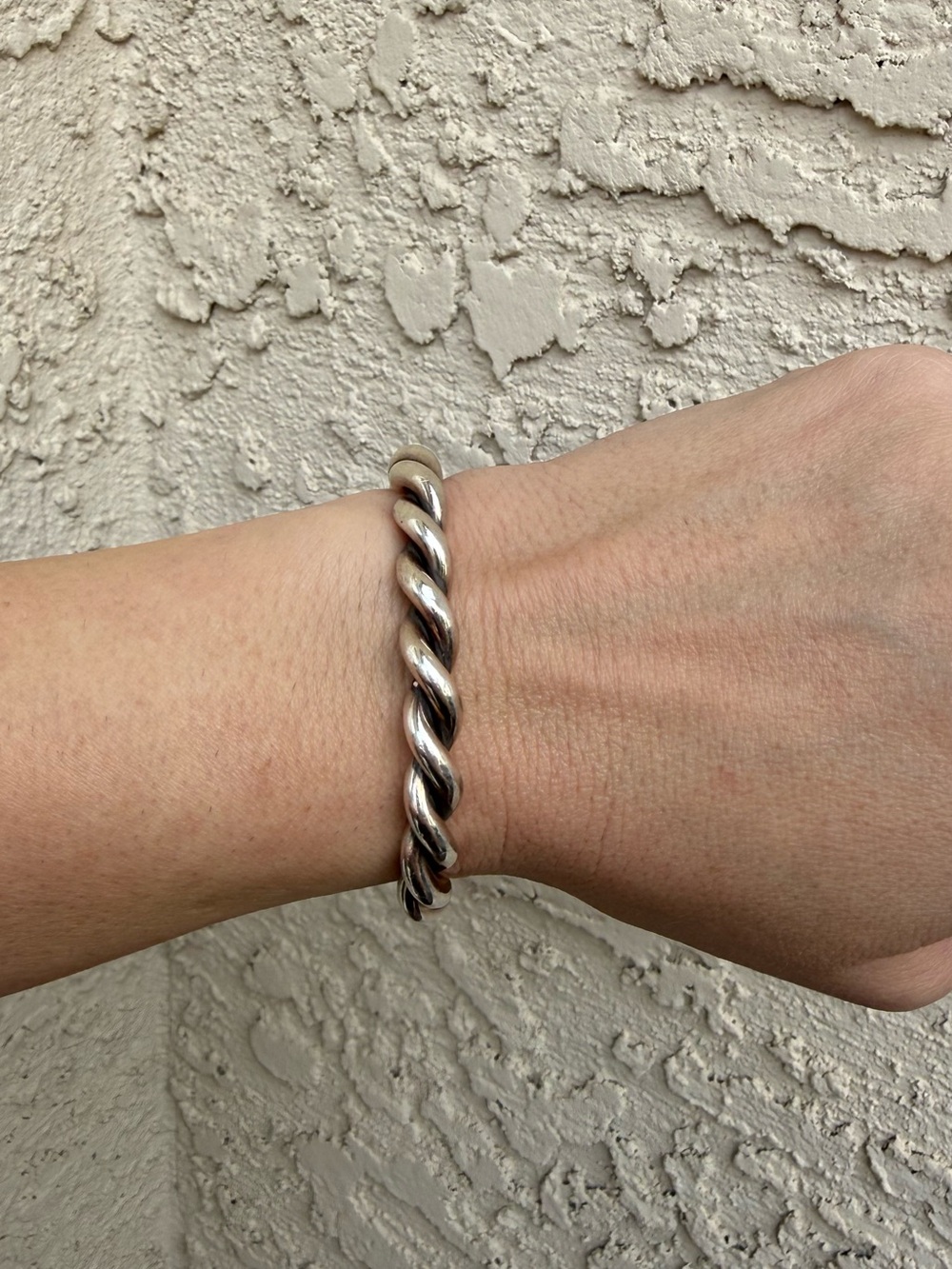 Numi Olive Heavyweight Sterling Twisted Rope Cuff Bracelet - Silver